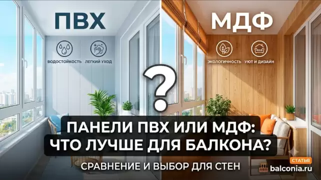 Панели ПВХ или МДФ: что лучше выбрать для стен на балконе?